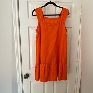 LOFT Square Neck Flounce Dress